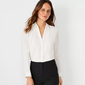 Like New Ann Taylor Essentials Shirt, Winter White, SP